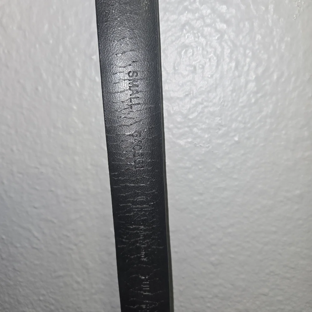 Vintage Calvin Klein Full Grain Black Leather Belt Size Medium